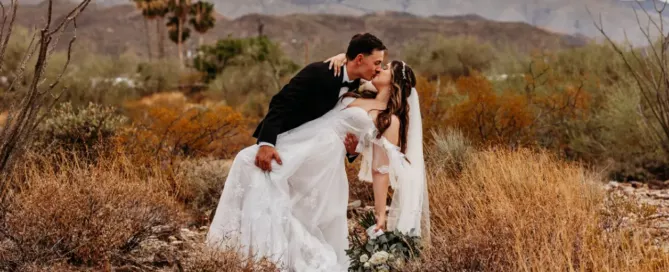 Gorgeous outdoor desert wedding venue at The Venue at Chilleens in Arizona | desert wedding venues